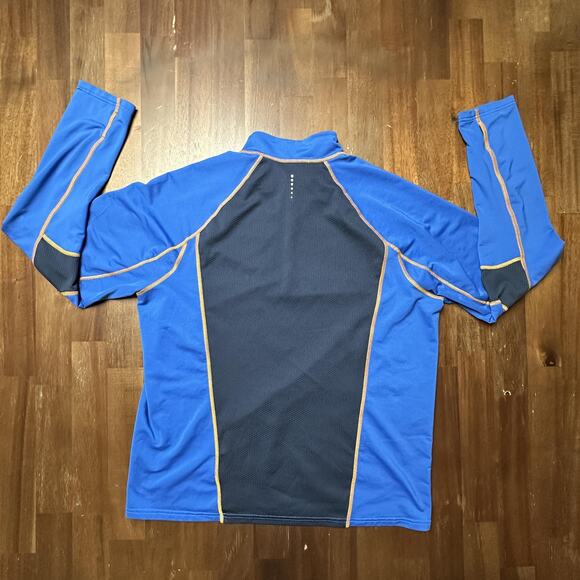 The North Face Pullover Mens XL Blue VaporWick Quarter Zip Long Sleeve Athletic - Picture 2 of 11
